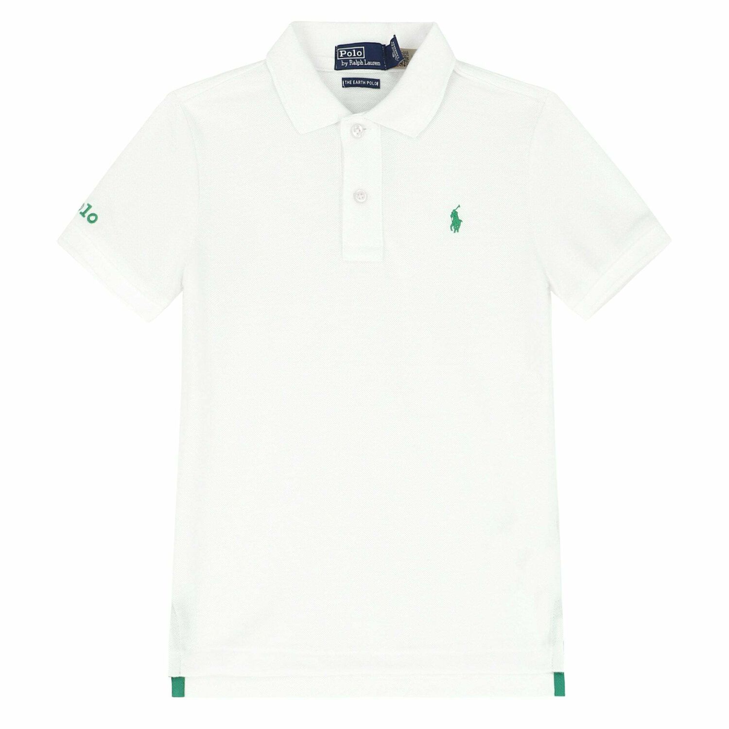 Boys White Logo Polo Shirt, 5, hi-res image number null