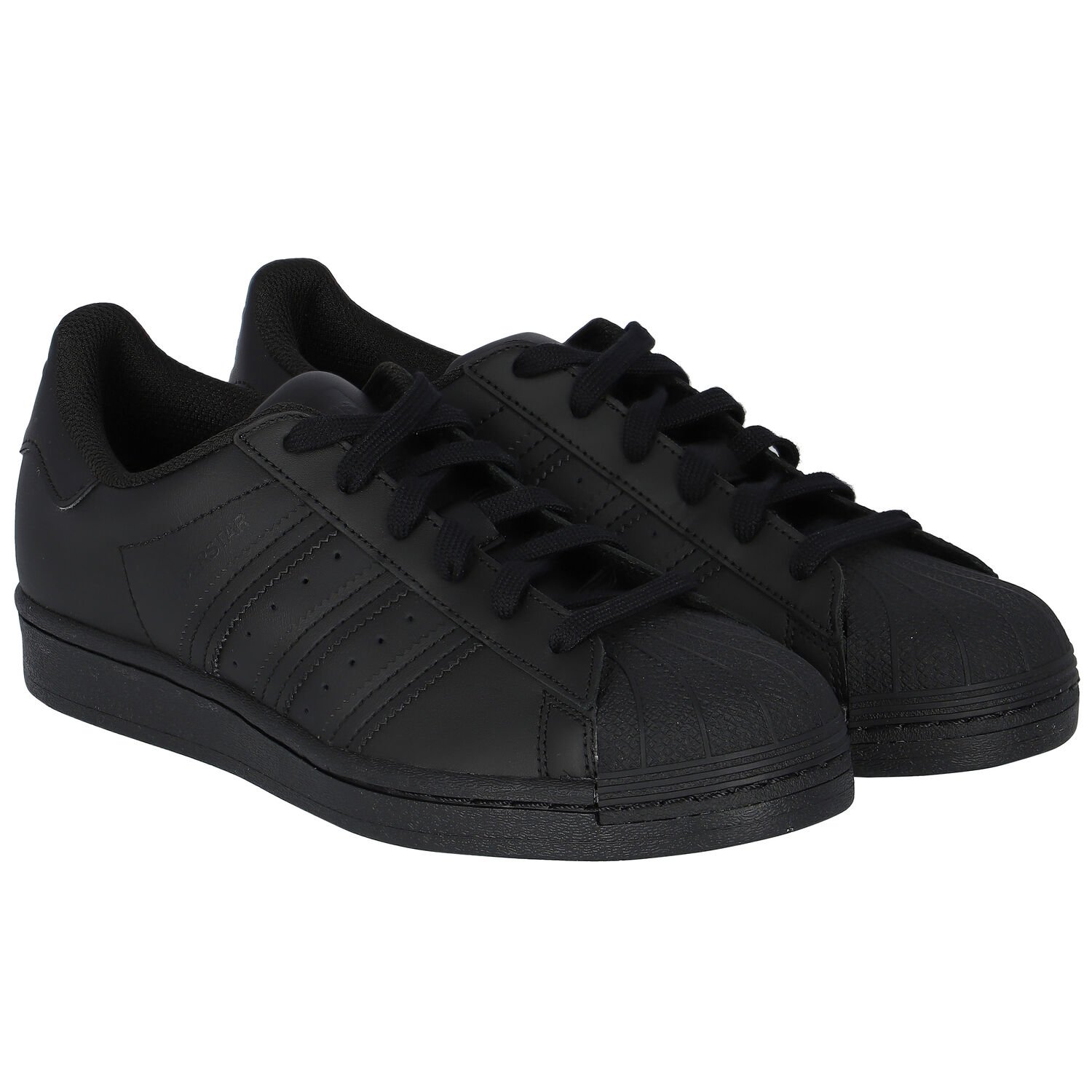 Adidas Kids Black Superstar Trainers Junior Couture QA