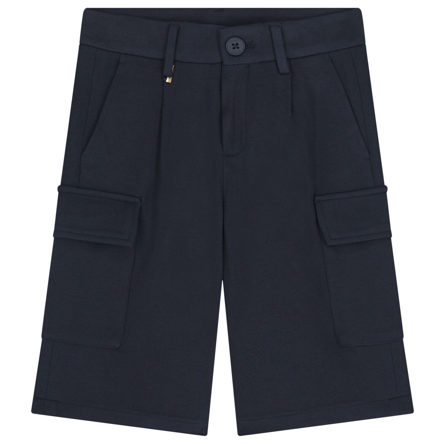 Boys Navy Blue Cargo Shorts, 1, hi-res