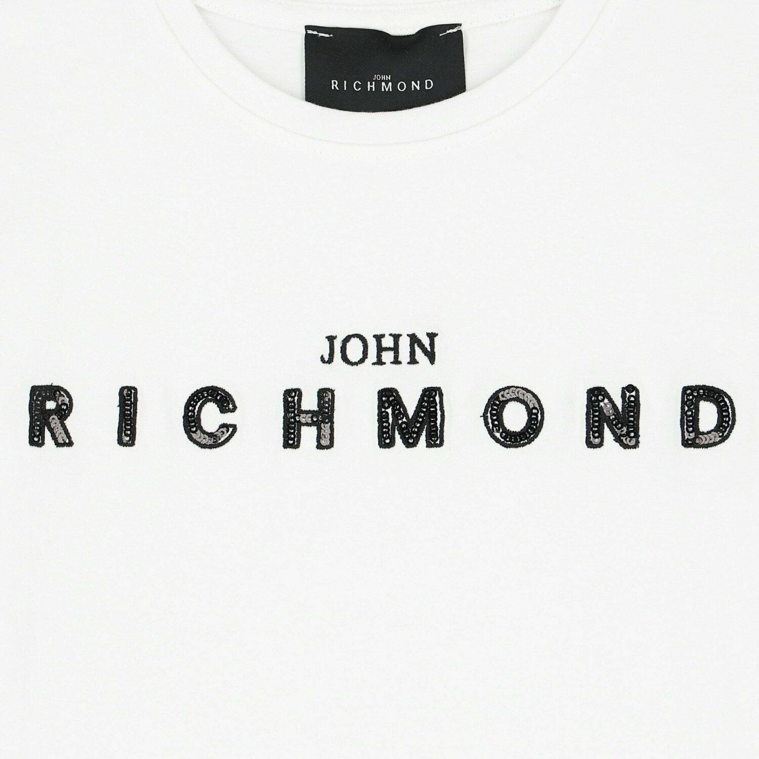 تيشيرت بالشعار باللون الابيض للبنات, 2, hi-res