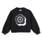 Girls Black Boke Flower Logo Sweatshirt, 1, hi-res