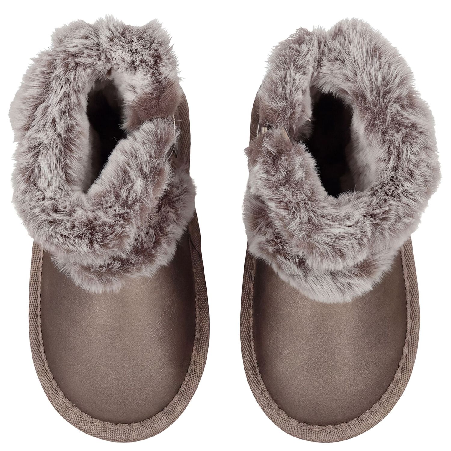 Younger Girls Gold Faux Leather Boots, 2, hi-res