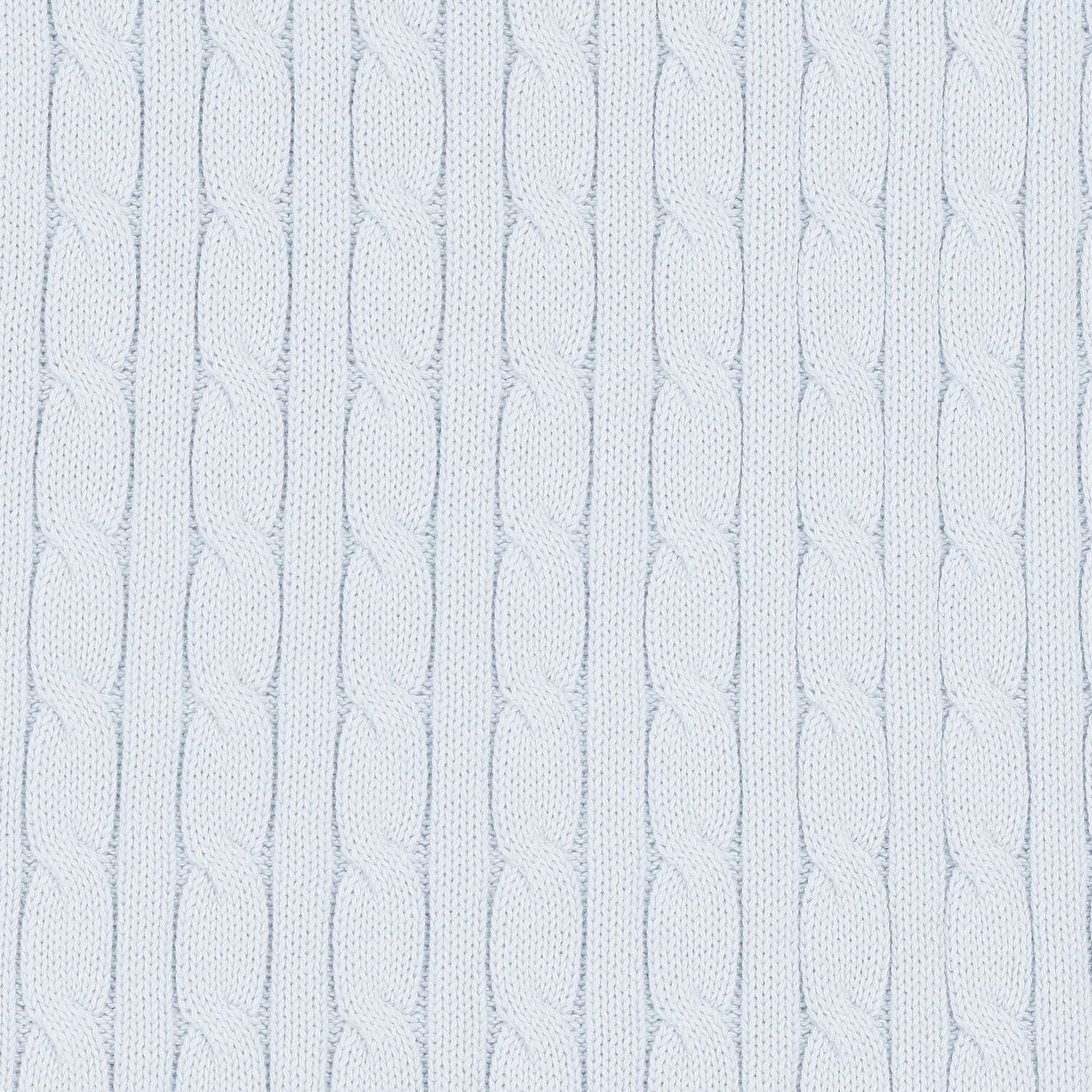 بطانية محبوكة زرقاء للرضع الأولاد بشعار, 1, hi-res