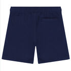 Baby Boys Navy Logo Shorts, 1, hi-res