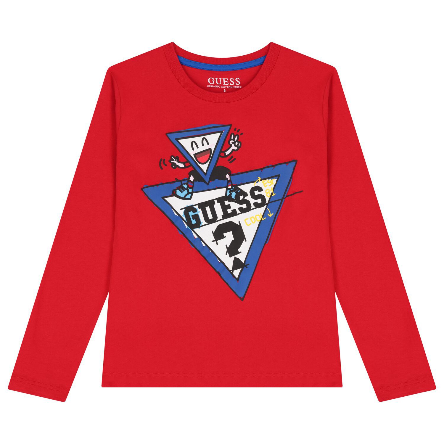Boys Red Logo Long Sleeve Top, 1, hi-res image number null