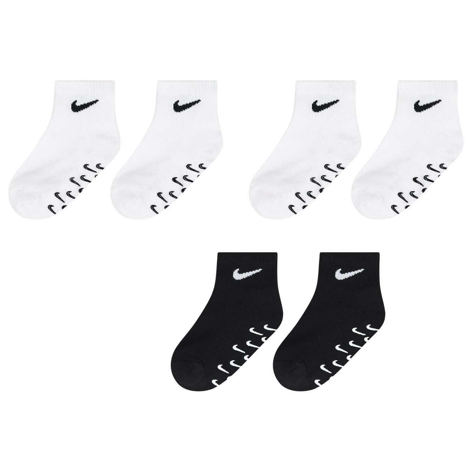 White & Black Logo Socks ( 3-Pack ), 1, hi-res