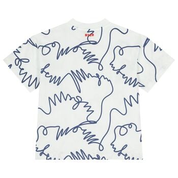 White & Blue Logo T-Shirt