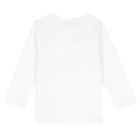 Baby Boys White Teddy Long Sleeve Top, 1, hi-res