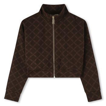 كارديجان بنات بالشعار باللون البنى 