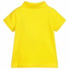Girls Yellow Logo Polo Shirt, 1, hi-res
