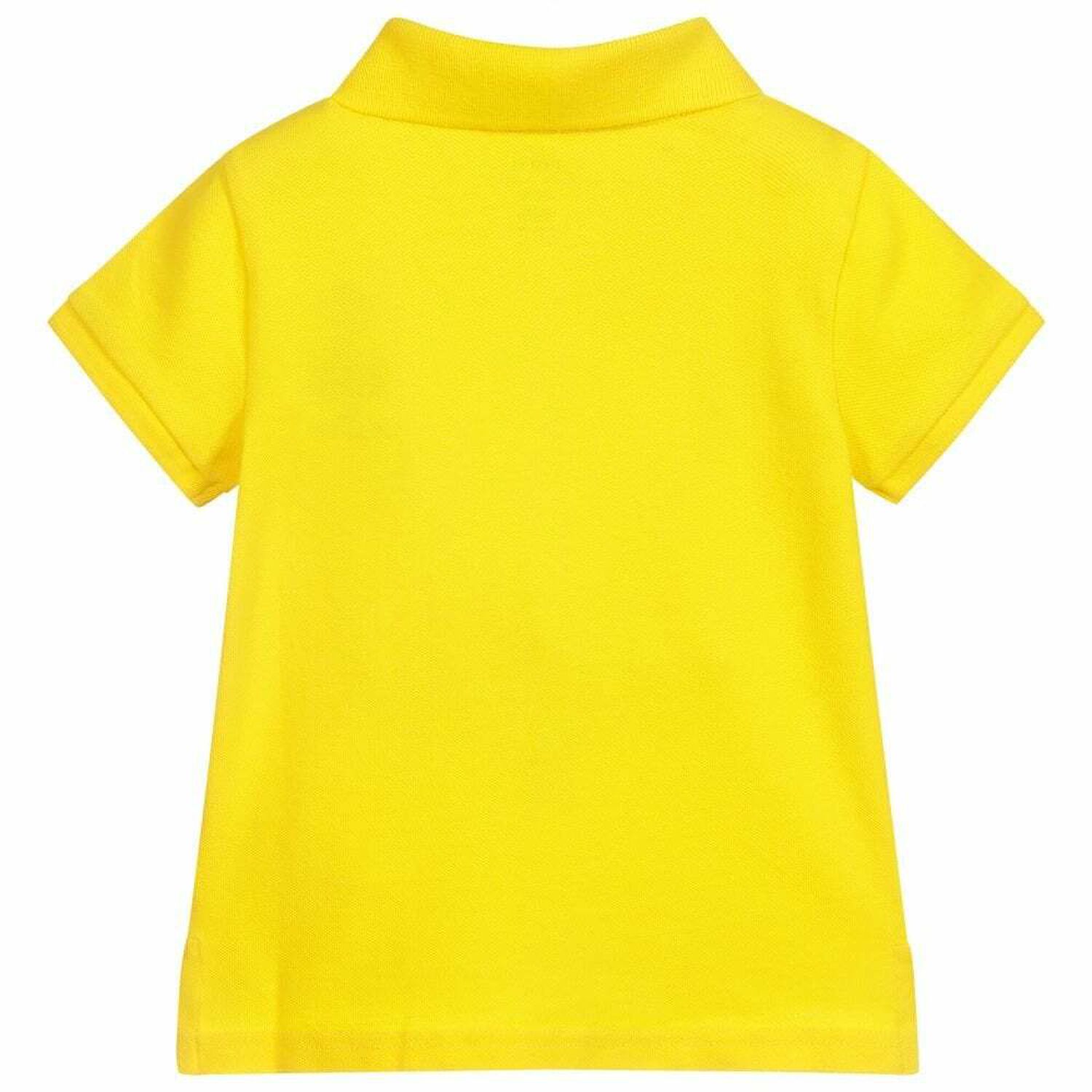 Girls Yellow Logo Polo Shirt, 1, hi-res