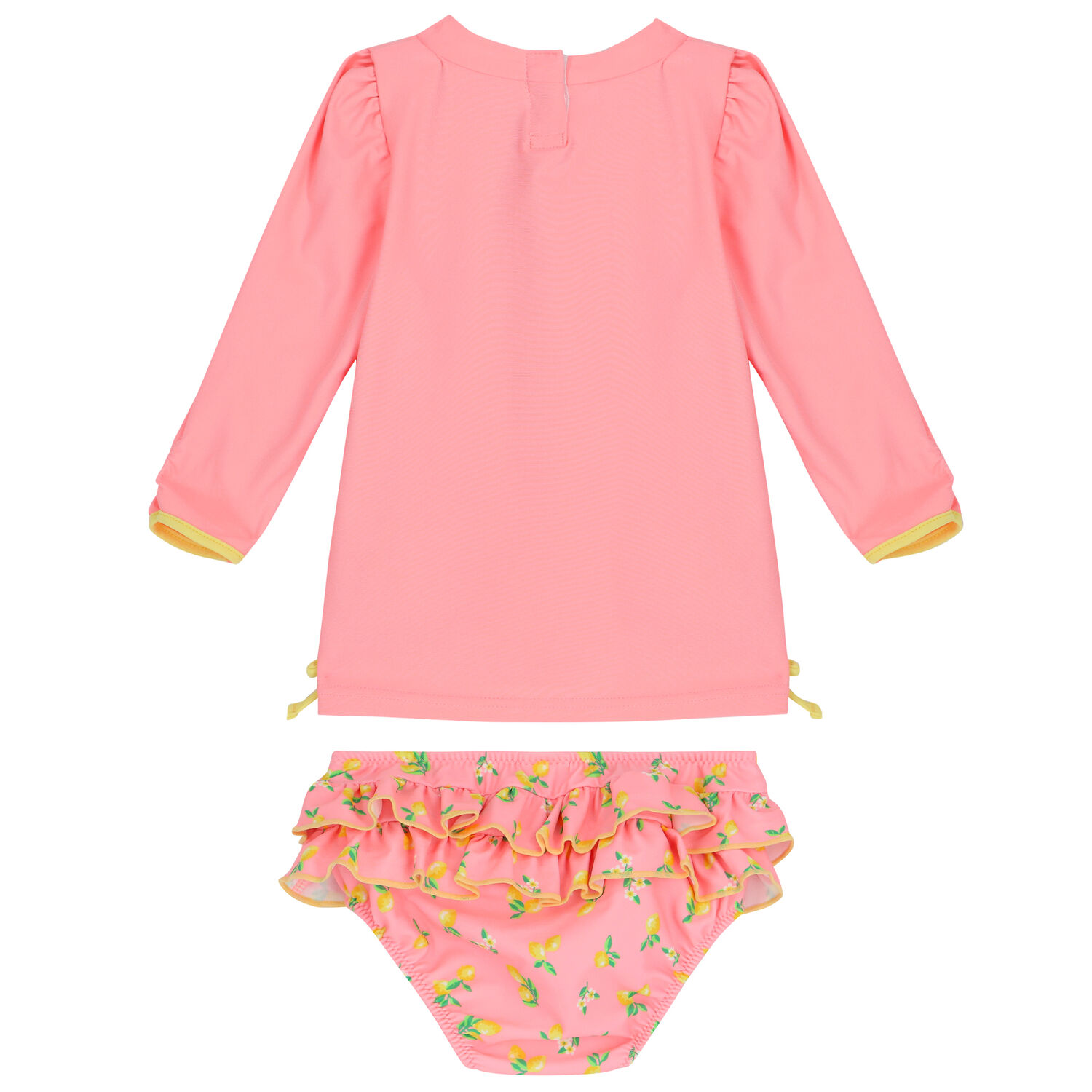 Baby Girls Pink & Yellow Lemon Tankini, 1, hi-res image number null