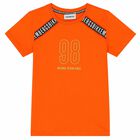 Boys Orange Logo T-Shirt, 1, hi-res