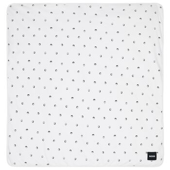 بطانية مواليد بالشعار باللون الأزرق 