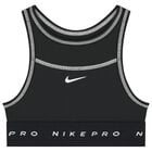 Girls Black Logo Bra Top, 1, hi-res