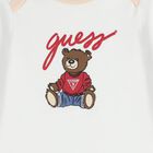 طقم ملابس أطفال بشعار دب تيدي باللونين بيج وأبيض, 4, hi-res