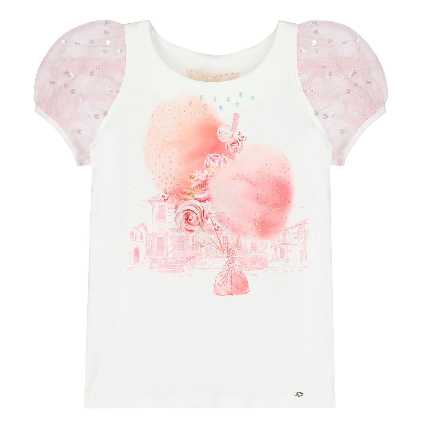 طقم تنورة باللون الأبيض والزهري, 1, hi-res image number null