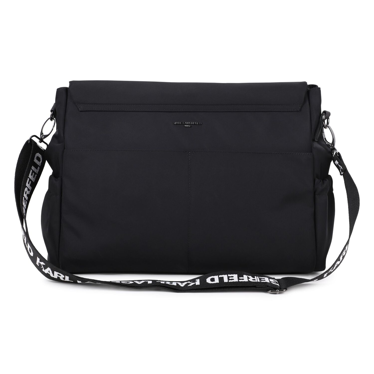 Black Ikonik Karl Logo Changing Bag, 1, hi-res