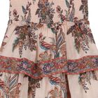 Girls Pink Floral Tiered Dress, 1, hi-res