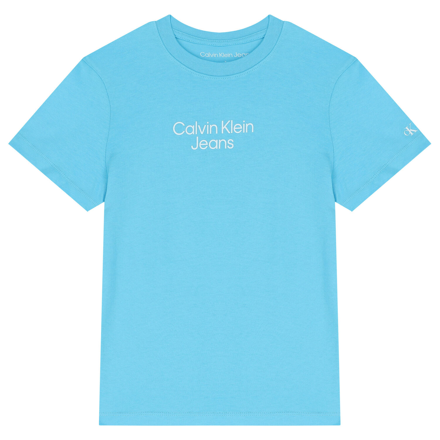 تيشيرت أولاد بالشعار باللون الابيض والازرق (قطعتين), 1, hi-res