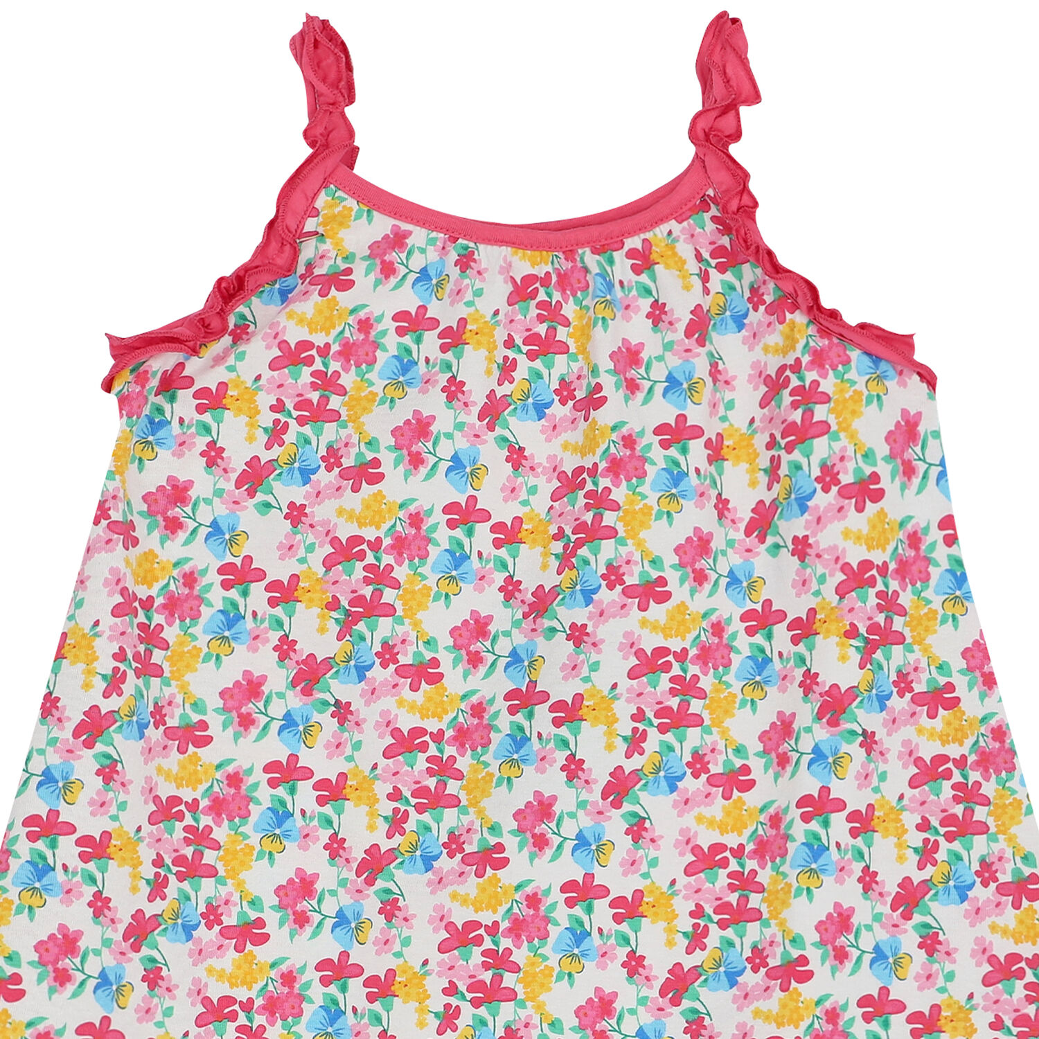 فستان بنات بالزهور باللون الابيض, 1, hi-res