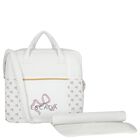 White Logo Bow Baby Changing Bag, 1, hi-res