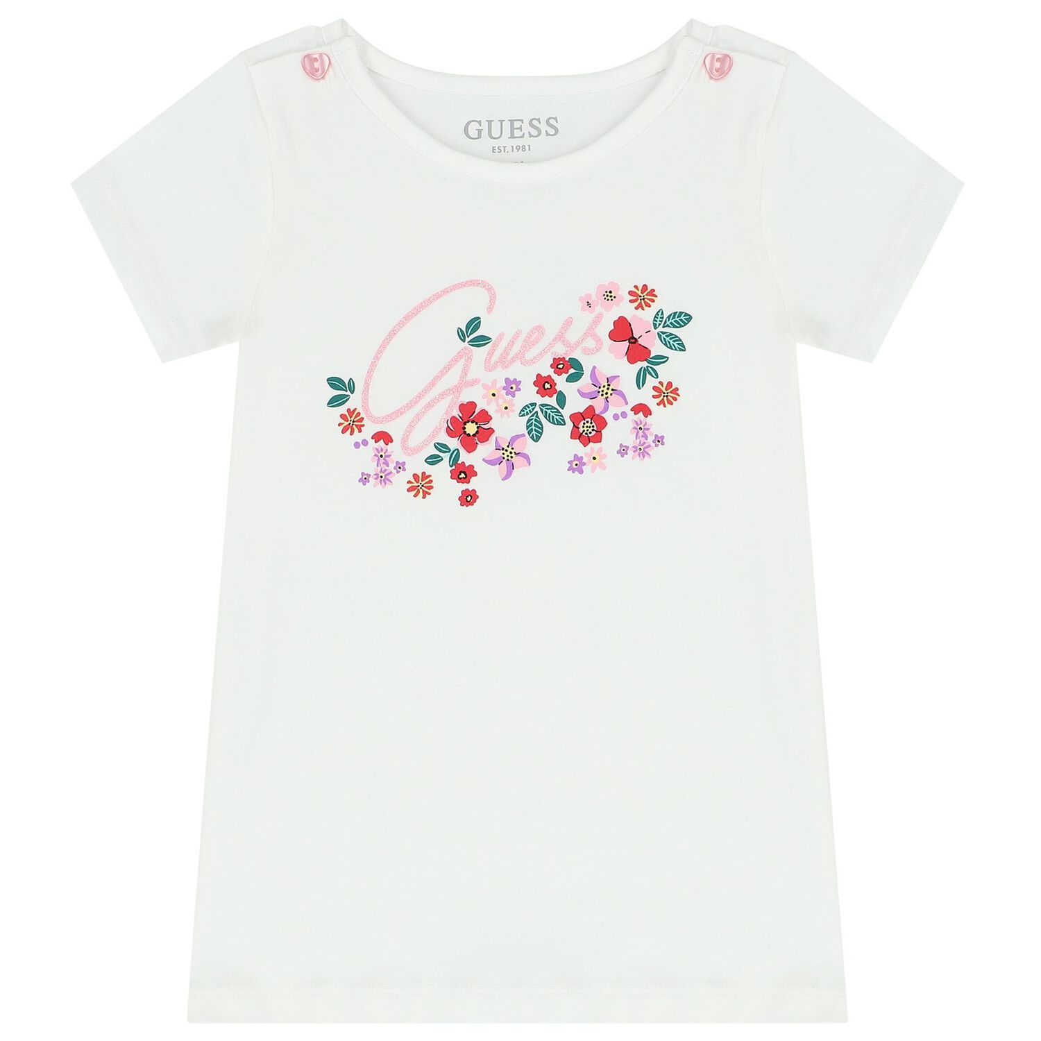 Baby Girls White Floral Leggings Set, 1, hi-res