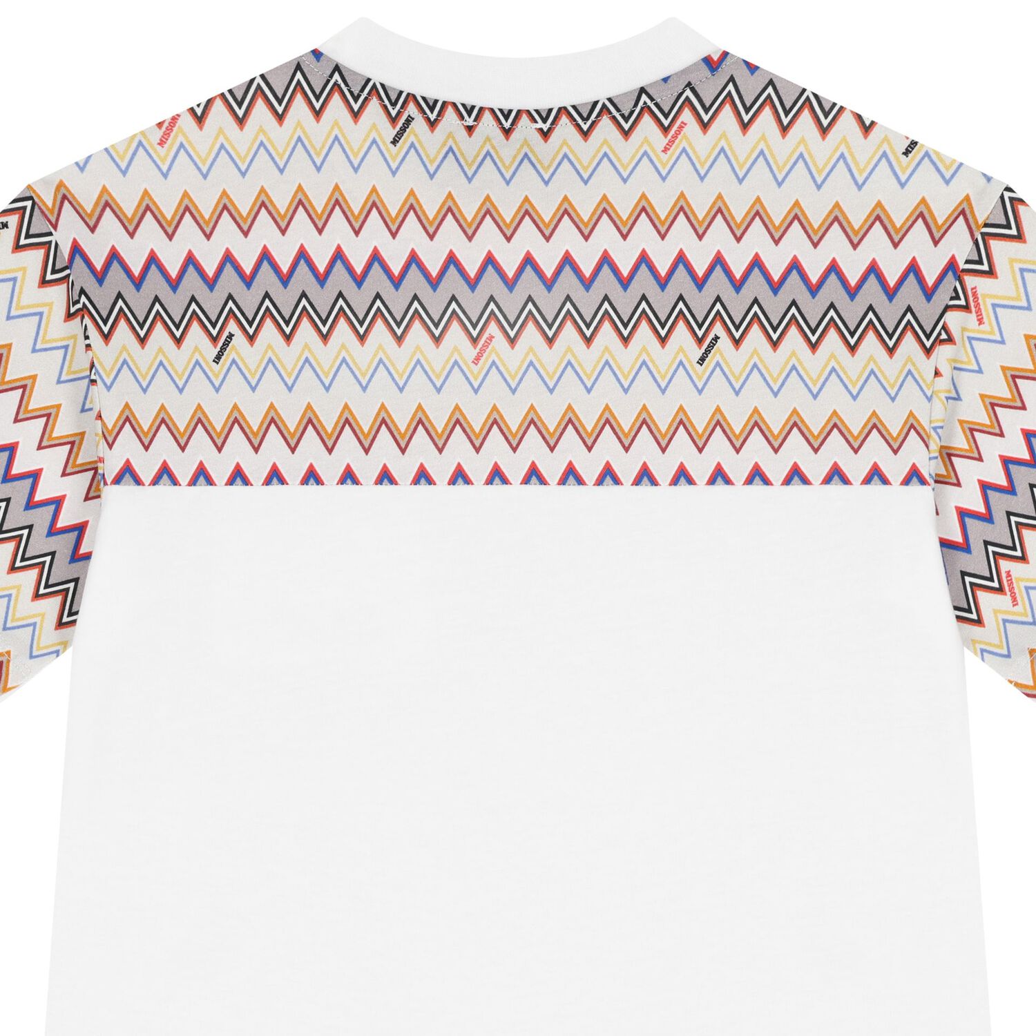 Boys White Zigzag T-Shirt, 1, hi-res