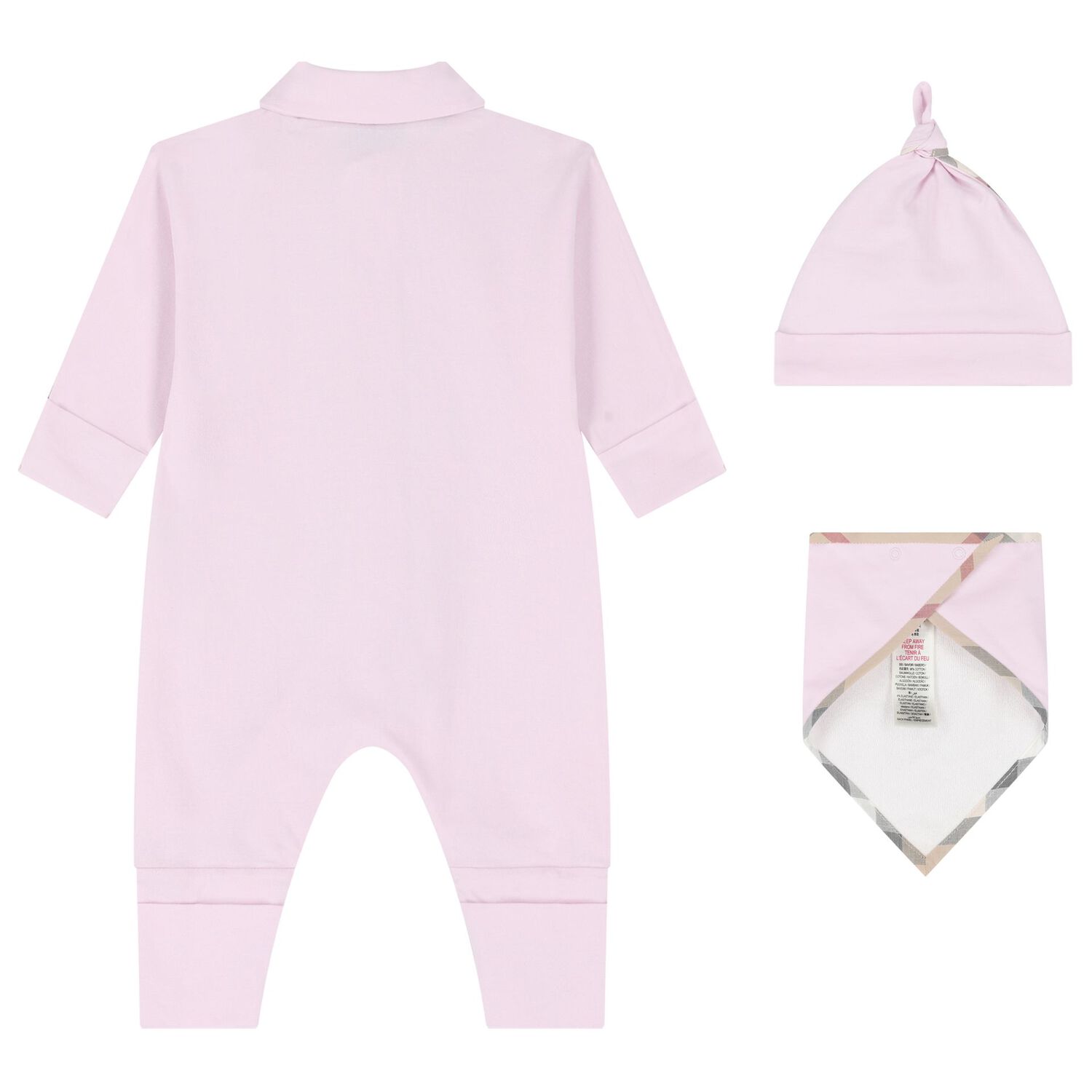 Baby Girls Pink Romper Gift Set, 2, hi-res