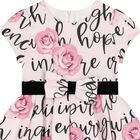 فستان بنات بطابعة الزهور باللون الوردي , 1, hi-res