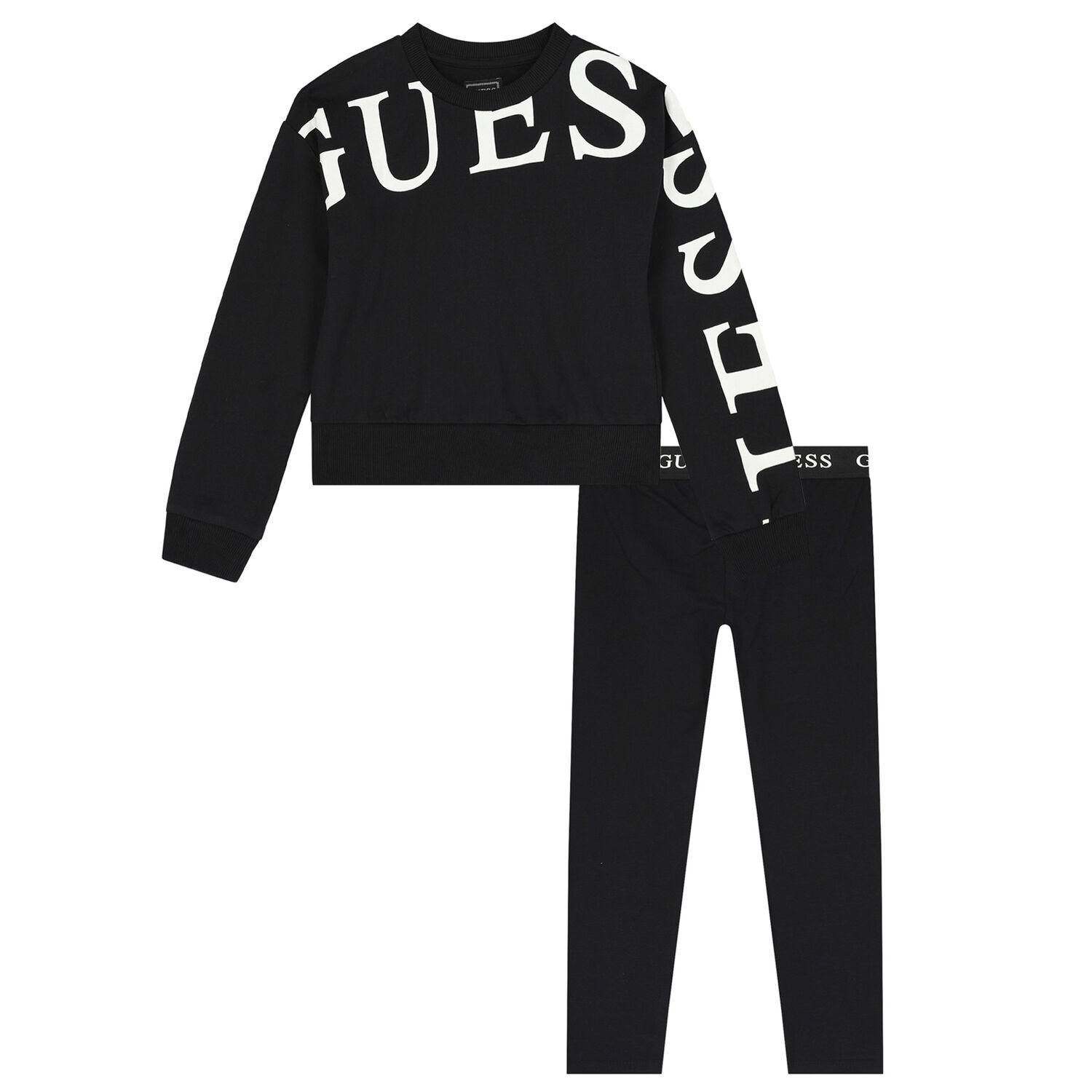 طقم بنات ليغنز بالشعار باللون الاسود, 1, hi-res