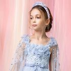 رابطه رأس مزينه بالزهور باللون الازرق , 1, hi-res