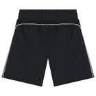 Boys Black Logo Shorts, 1, hi-res
