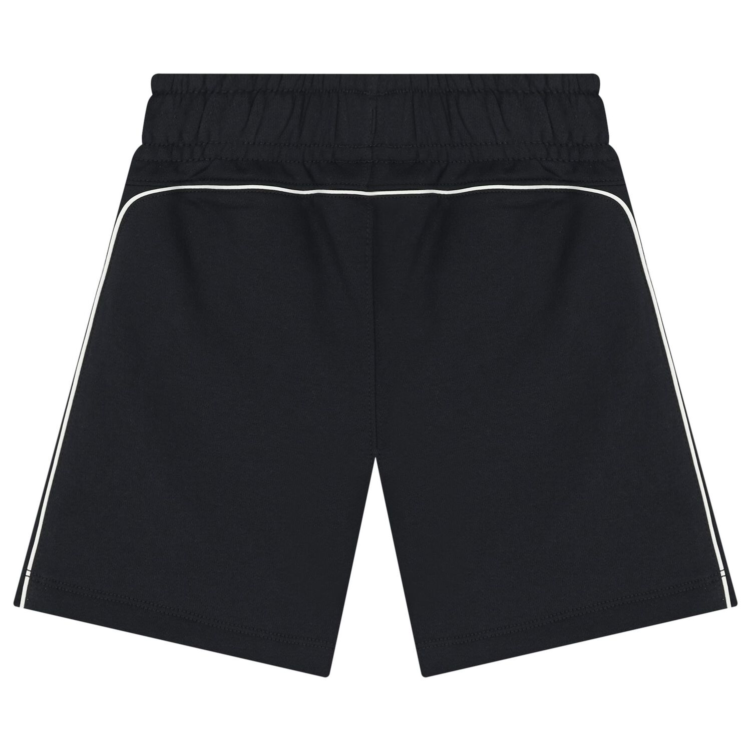 Boys Black Logo Shorts, 1, hi-res