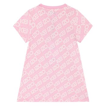 Younger Girls Pink Logo Dress