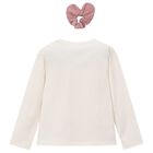 Girls Ivory Long Sleeeve & Scrunchie Set, 3, hi-res