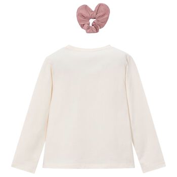 Girls Ivory Long Sleeeve & Scrunchie Set