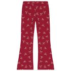 Girls Beige & Burgundy Leggings Set, 1, hi-res