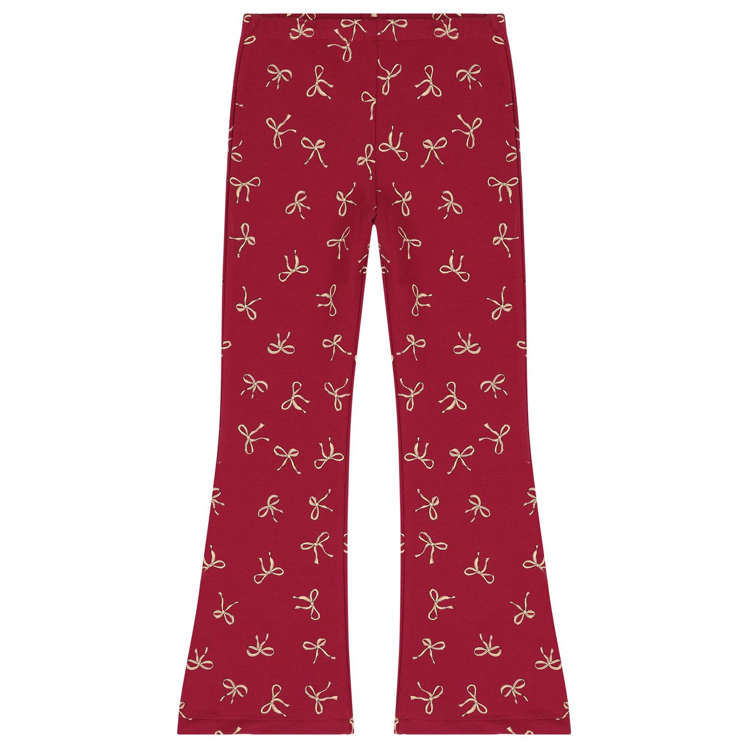 Girls Beige & Burgundy Leggings Set, 1, hi-res