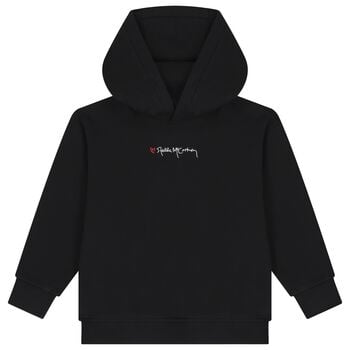 توب بنات هودى بالشعار باللون الاسود 