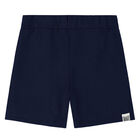 Navy Logo Shorts, 1, hi-res