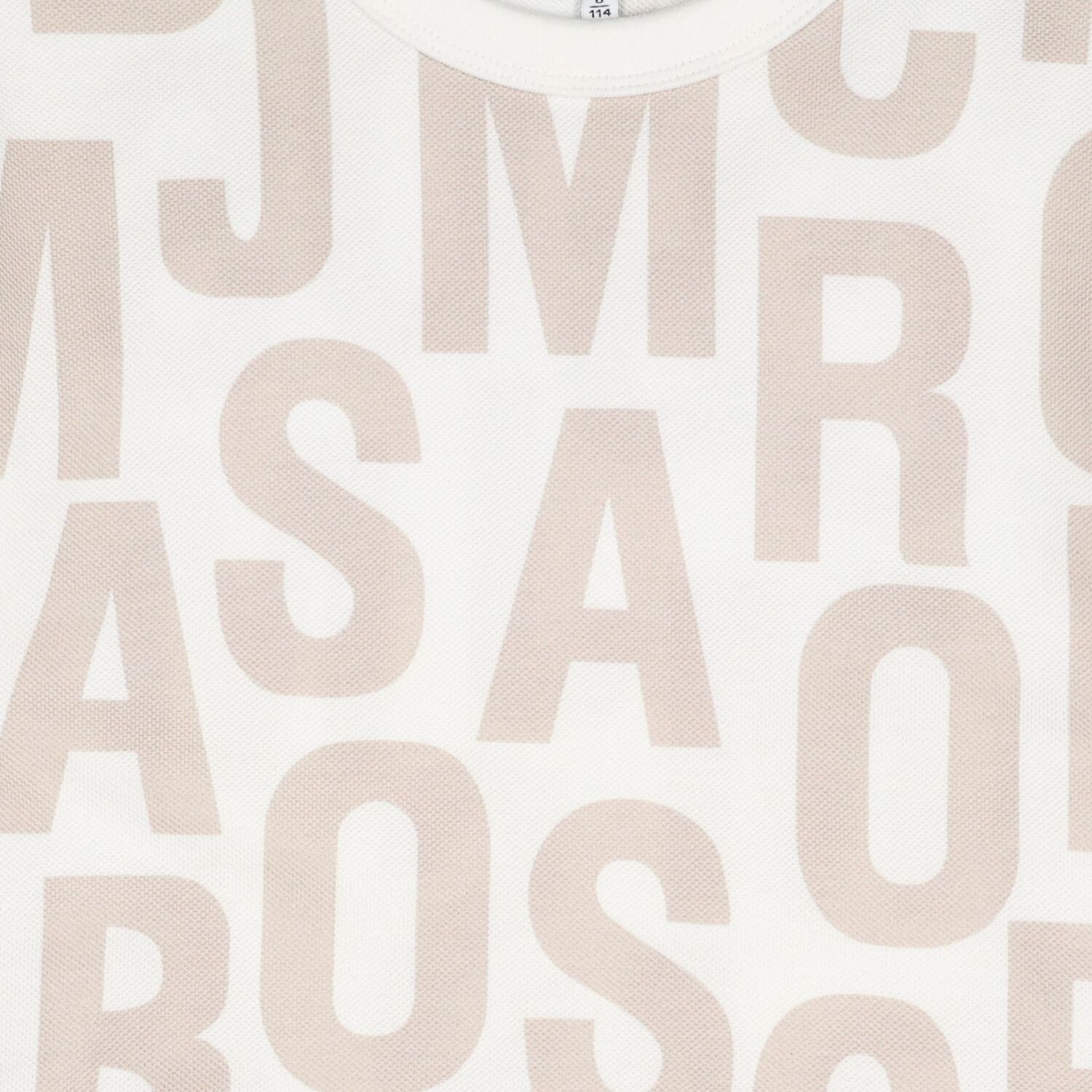 Boys White & Beige Logo T-Shirt, 1, hi-res