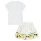 Girls White & Ivory Lemon Skirt Set , 1, hi-res