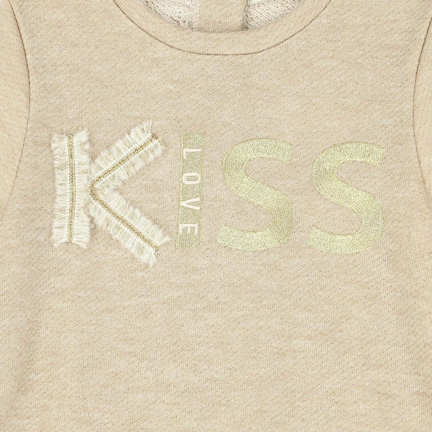 فستان مطرز باللون البيج للبنات, 1, hi-res image number null