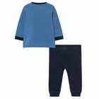 Younger Boys Blue & Grey Trouser Set, 2, hi-res