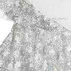 Girls White & Silver Logo Sequinned Organza Dress , 1, hi-res