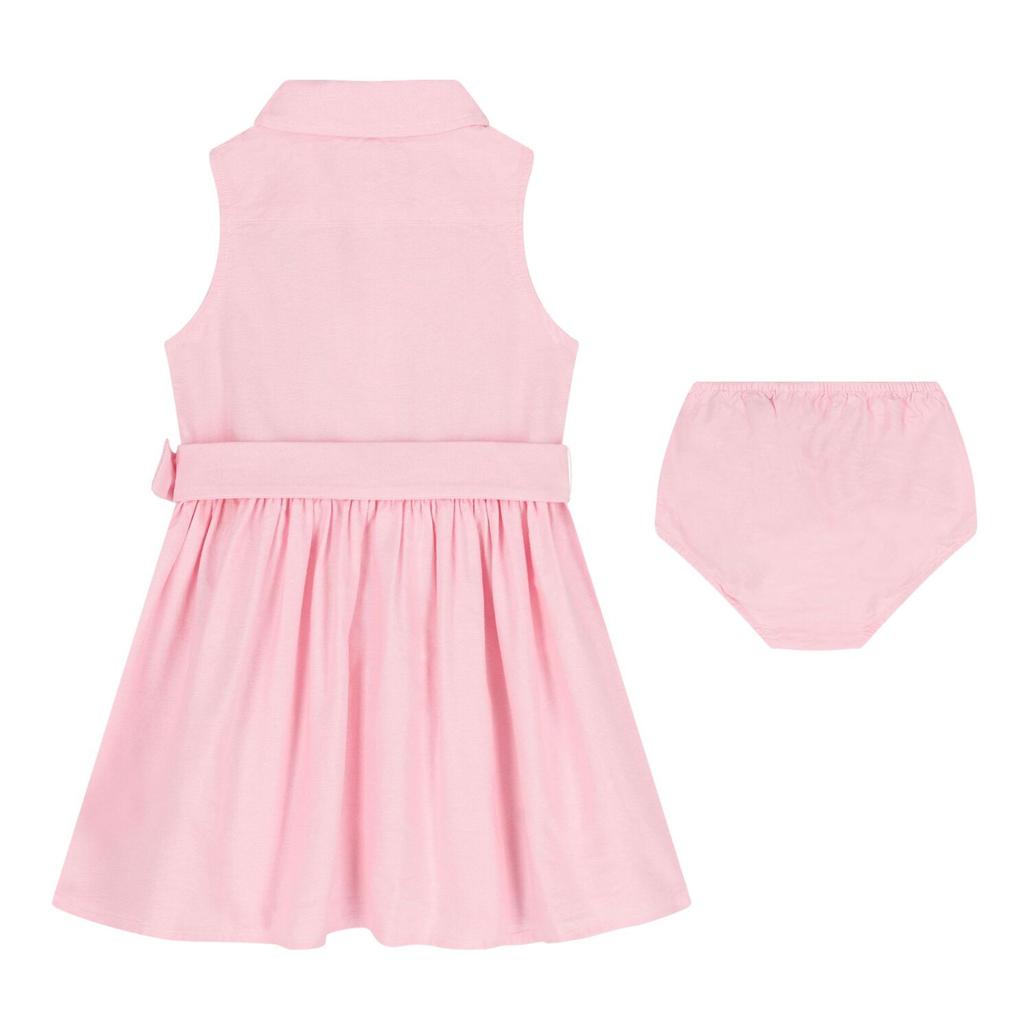 Baby Girls Pink Logo Dress, 1, hi-res