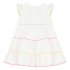 Girls White Dress, 1, hi-res