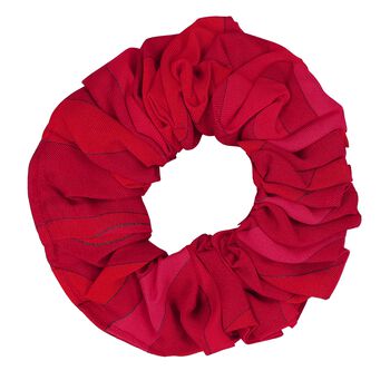 Girls Red Print Scrunchie