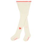 Baby Girls Ivory Heart Tights, 1, hi-res